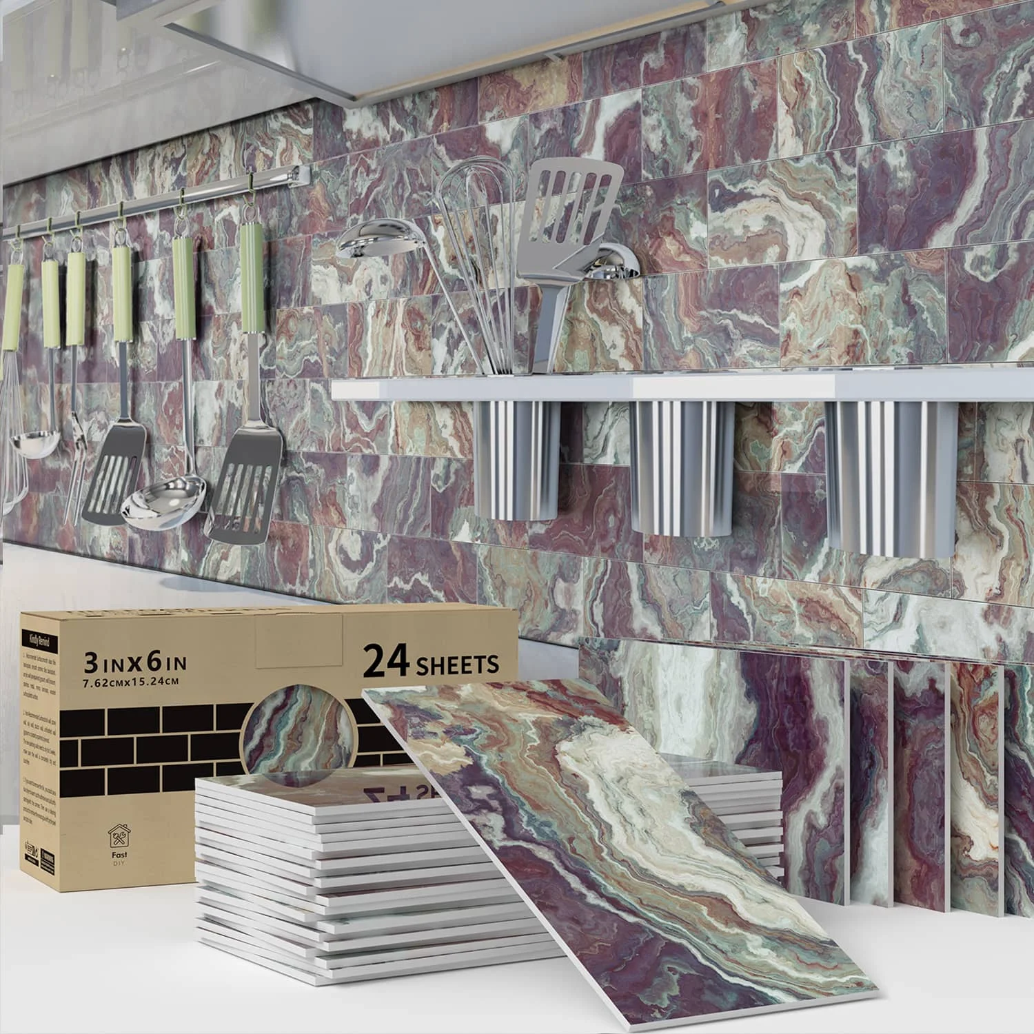 

Thickened crystal foam self-adhesive ceramic tile sticker, waterproof and oil proof, suitable for indoor home decoration