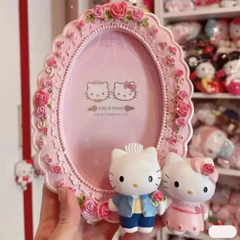 Sanrio Hello Kitty Pumpkin Carriage Resin Photo Frame Cartoon Posters Hanger Decoration Anime Desktop Ornaments Crafts Gifts Toy