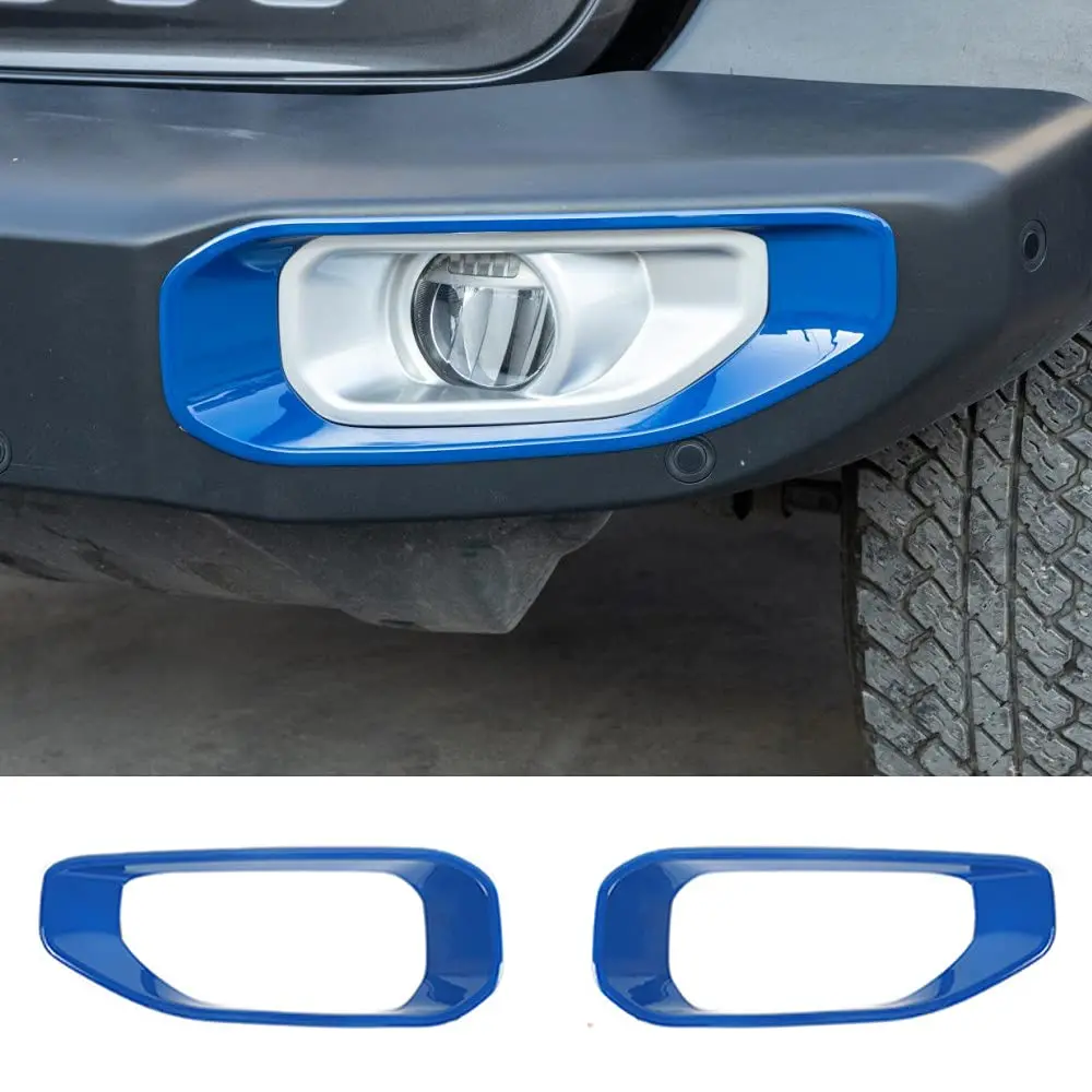 ABS Front Fog Light Lamp Decorative Cover Trim for Jeep Wrangler JL Gladiator JT 2018-2021 Exterior Car Accessories