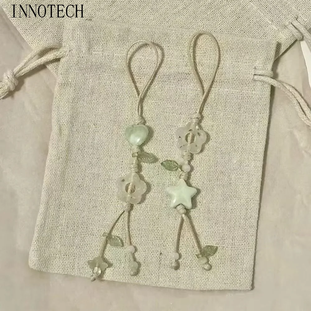 

Керамический брелок-подвеска для телефона в виде звезды и цветка, пастельные цвета, украшение для сумки, ремешок для мобильного телефона, брелок-ключница, страховочный шнурок для телефона от потери