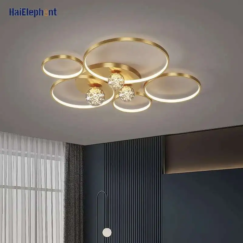 

Nordic Rings led Chandelier Lights For Living Room Bedroom Study Home Modern Ceiling Mounted home Lighting Indoor Lamps fixtures