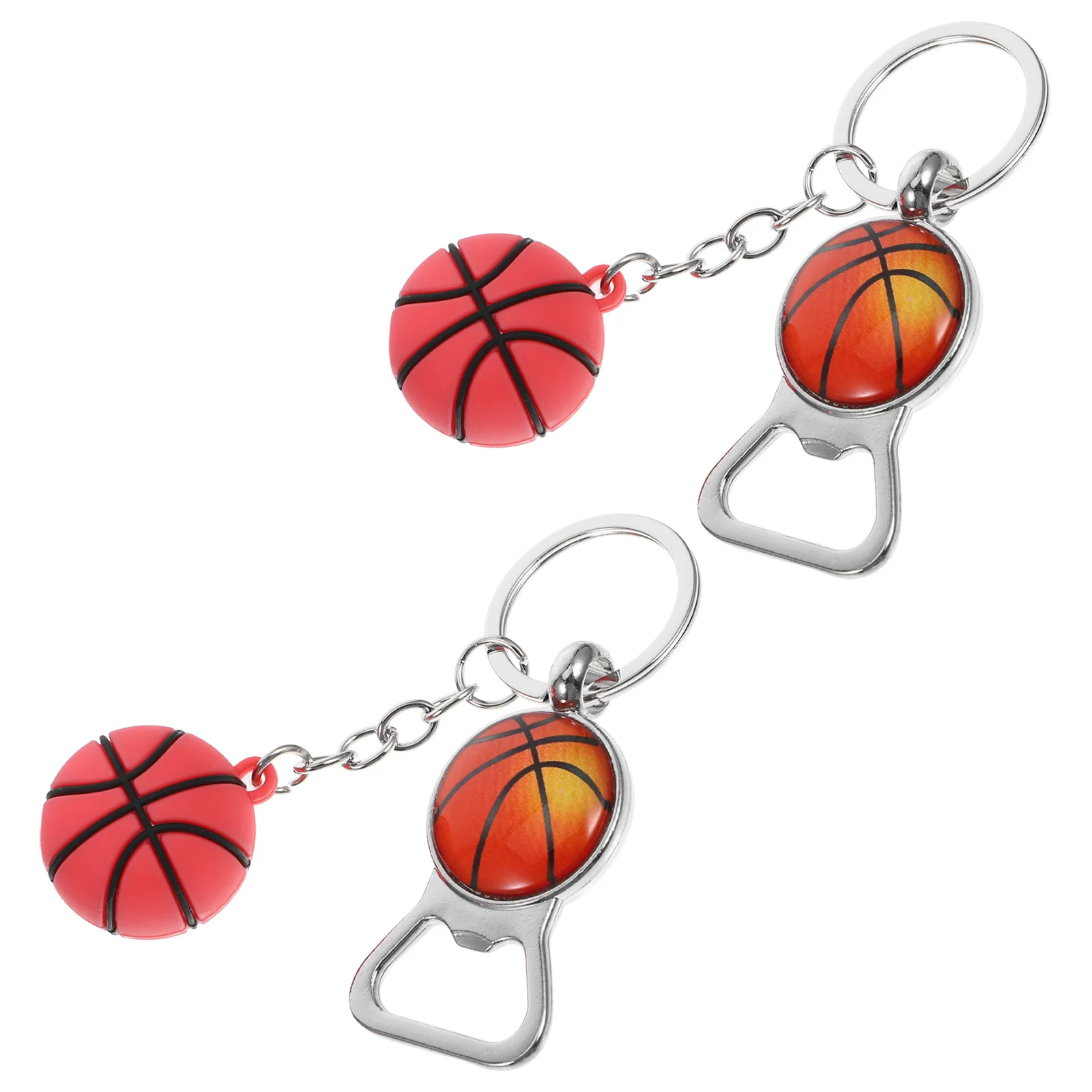 

2pcs Bottle Keychain Sports Ball Zinc Alloy Durable Beer Beverage Manual Opener Party Home Kitchen Use Shaped Key Chain Small