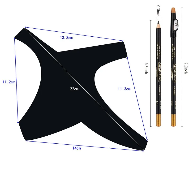 Beard Lineup Guide Template Kit White Pencil Shaper Edging Comb Professional Barber Beard Shaping Tool Styling Accessories