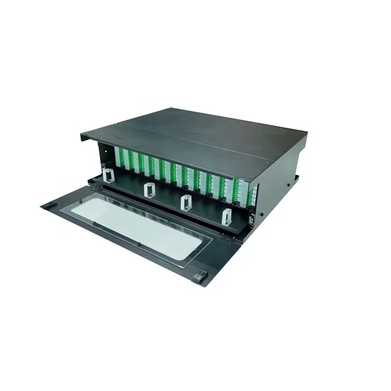 High Density Junction Box Rack Mounted 96 Ports SC Splitter Sliding Type Metal ODF Termination Box