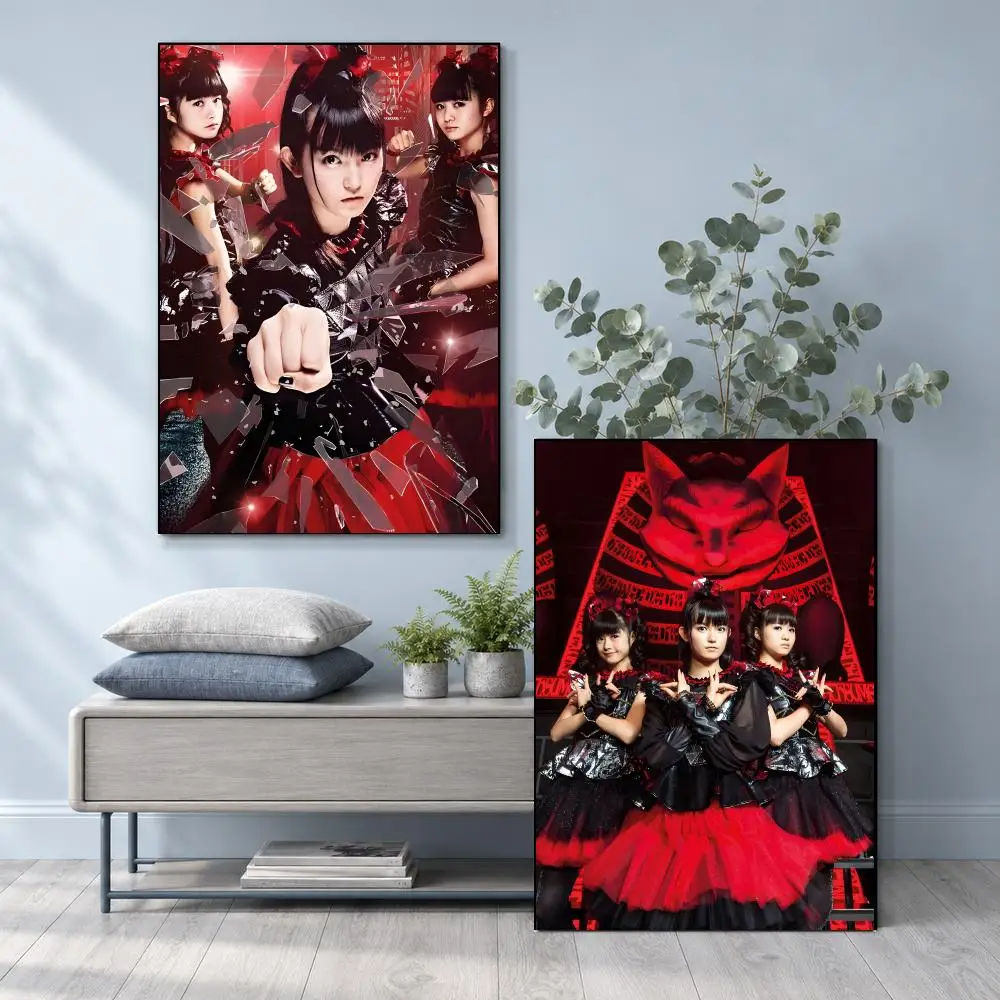 Bold Modern Energetic Heavy Metal Band B-Babymetal Poster Frameless PP Self Adhesive Aesthetic Room Gift Decor