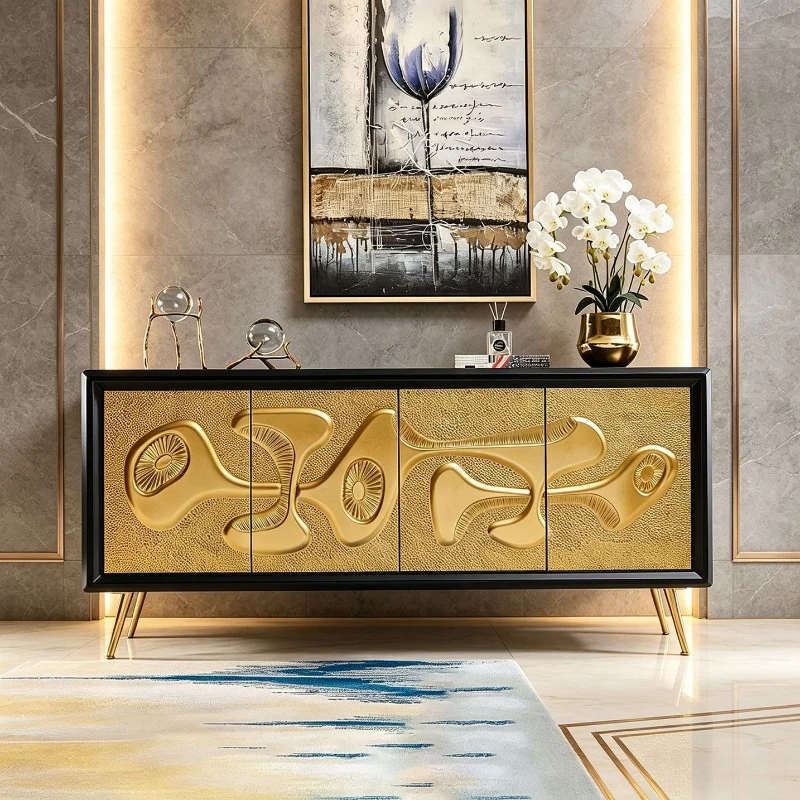American porch cabinet multi-functional dining side cabinet living room decorative cabinet neoclassical
