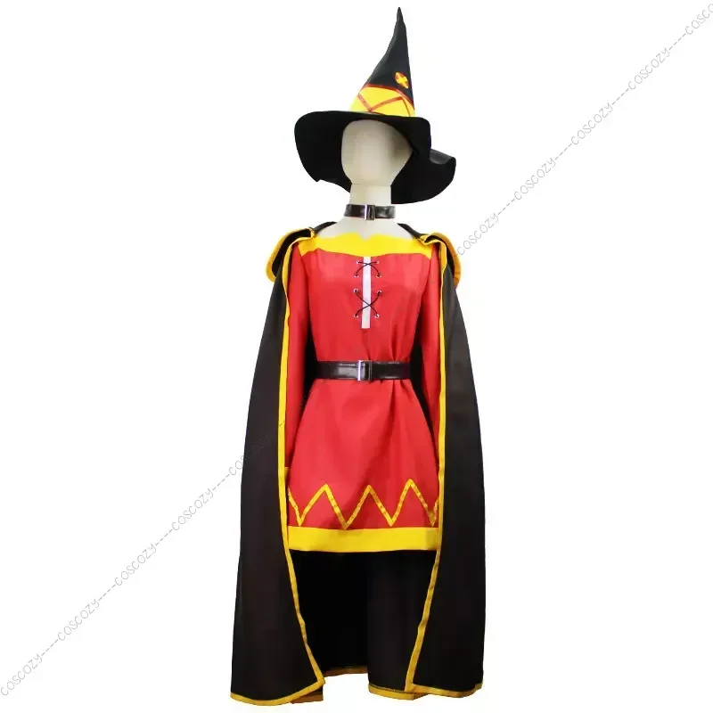 KonoSuba La bendición de Dios en este maravilloso mundo Konosuba Megumin capa vestido uniforme traje peluca Halloween Anime Cosplay disfraces