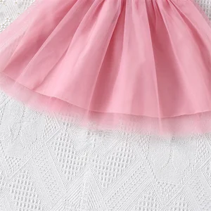 Kleid aus Ärmel ohne Baby, frisches Netz, Druckbogen, Sommer, neu, 0-3 Jahre alt 10 Hauptverkaufskleid Baby Party Kleid 1 Jahr - №9
