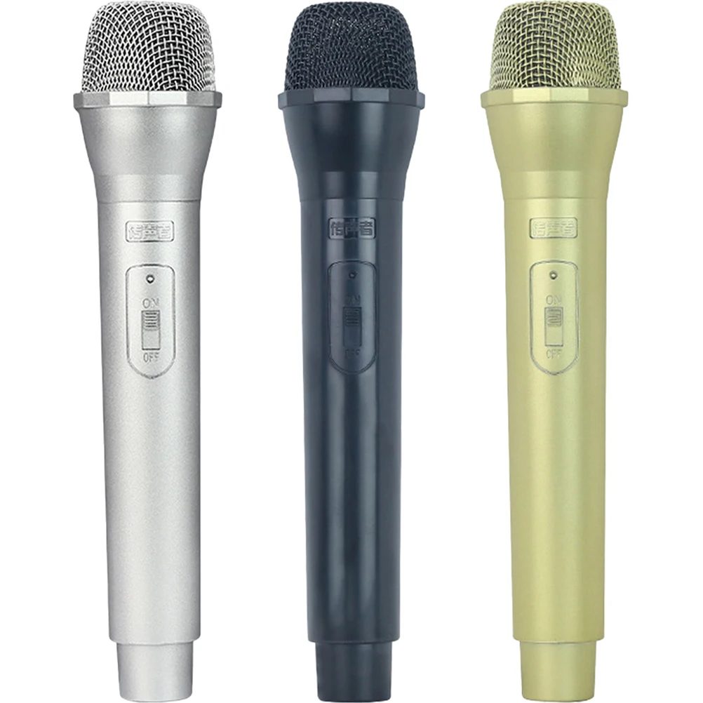 3 stks Kids Microfoon Gesimuleerde Podiummicrofoon Plastic Fantasiespel Feest Verjaardag Kostuum Cosplay Klaslokaal Rollenspel