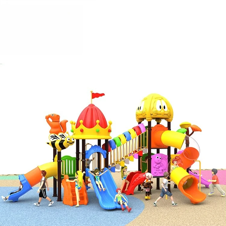Preschool European Plastic Commercial Equipment Slide Children Kids Playground Outdoor