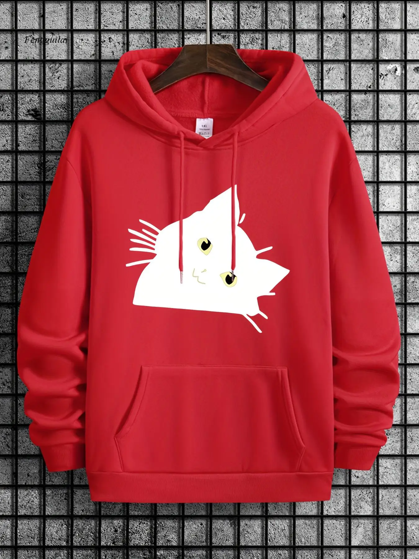 

Милые толстовки с длинными рукавами с принтом кота, теплая толстовка с капюшоном на шнурке, удобная одежда для активного отдыха