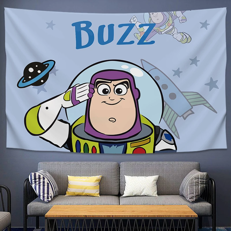 Cartoon Disney Comics Decorative Hanging Cloth Live Streaming Room Background Cloth Renting Bedroom Bedhead Tapestry Wall Cloth