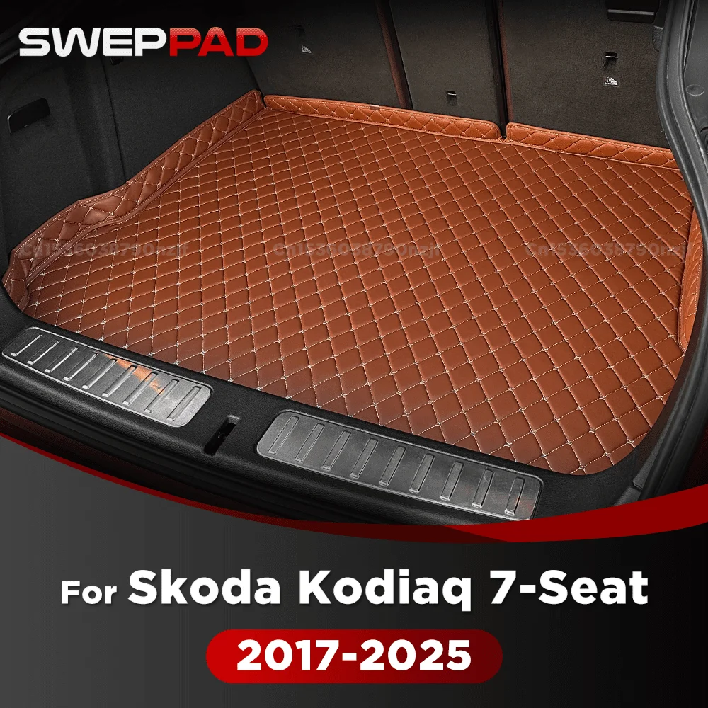 

For Skoda Kodiaq 7-Seat 2017-2025 24 23 22 21 20 19 18 3D Car Trunk Mat Cargo Liner Carpet Interior Accessories Cover