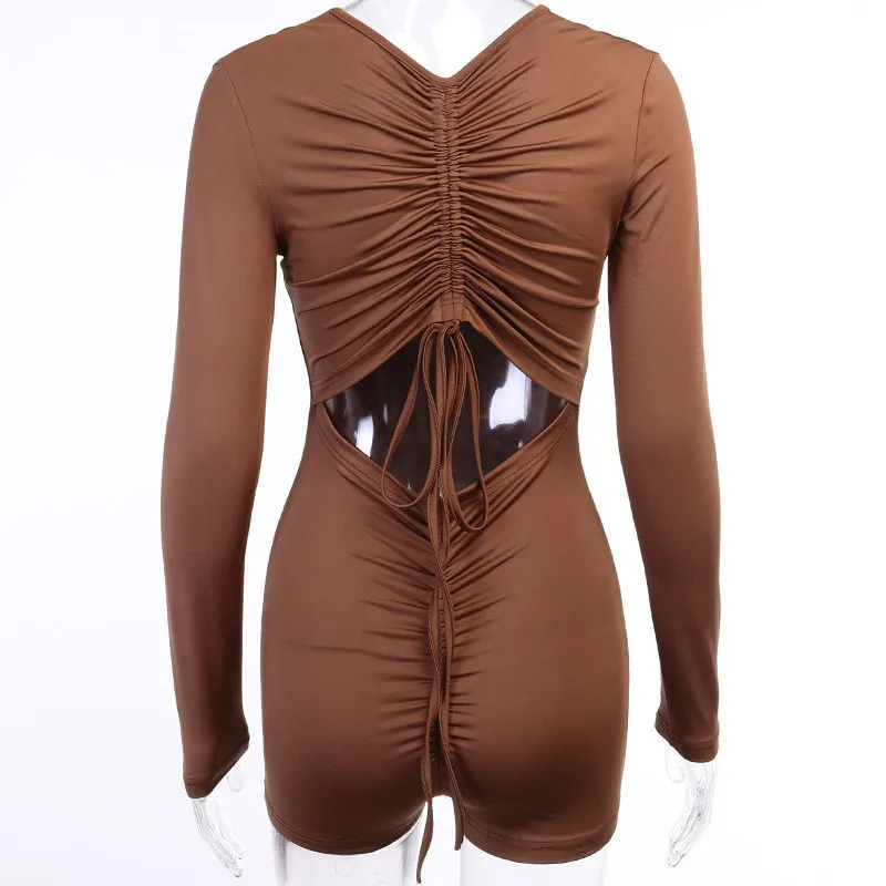 

Spring and summer fashion leisure jumpsuit V-collar sportswear Y2K women's jumpsuit full-sleeved sportswear