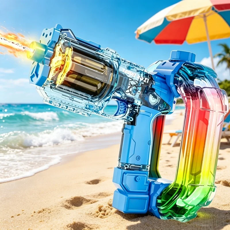 Simulierte elektrische Wasserpistole für Erwachsene und Kinder, große Kapazität, automatischer Wasserblaster, Sommer-Outdoor-Spielzeug für Kinder