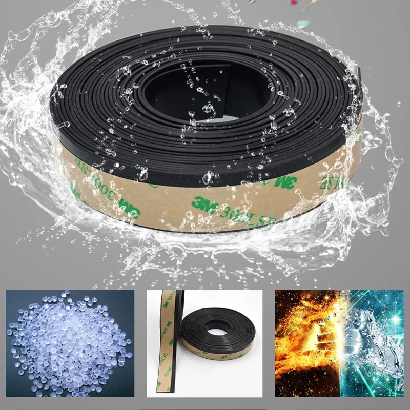 15/20mm Car Window Sealing Strip Waterproof Weatherstrip Auto Rubber Side Window Filler Noise Insulation Good External Accessory