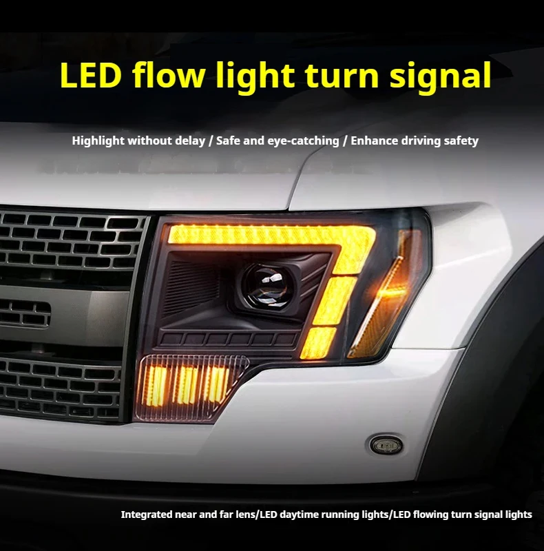 

Upgraded Car Front Lamps For Ford Raptor F150 2009-2014 LED Auto Headlights Assembly Dynamic 4 Projector Lens Car Accessories