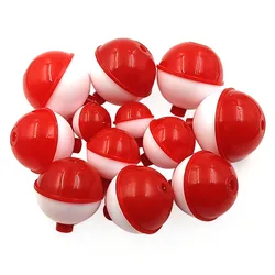 5pcs Snap-On Fishing Floats Bobbers Hard ABS Push Button Red & White round Buoy 1' 1.25' 1.5' 1.75' for Angling