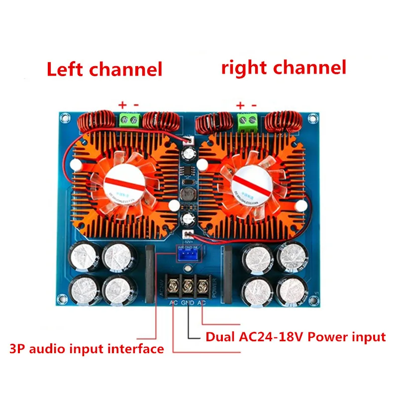 NEW Dual AC24V TDA8954TH 420W *2 Stereo 4-8 Ohms 2.0 Channel HIFI Digital Audio Amplifier Board