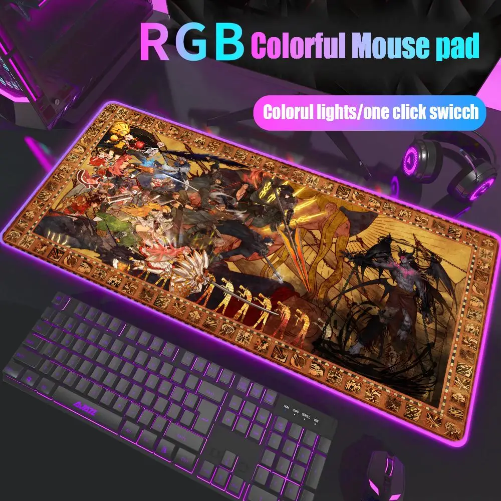 

DNF Dungeon Fighter Коврик для мыши Gamer Rgb Настольный коврик Подсветка Светодиодный коврик для мыши Настройка игровых аксессуаров Настольный коврик Большой коврик для мыши Подсветка