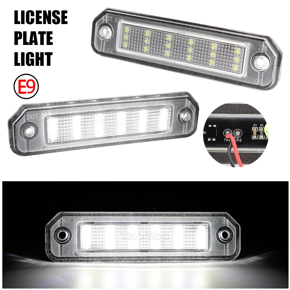 No Error Canbus White  Full LED Number License Plate Light  Car Lamp License Plate Light  For Honda For Civic EJ EK