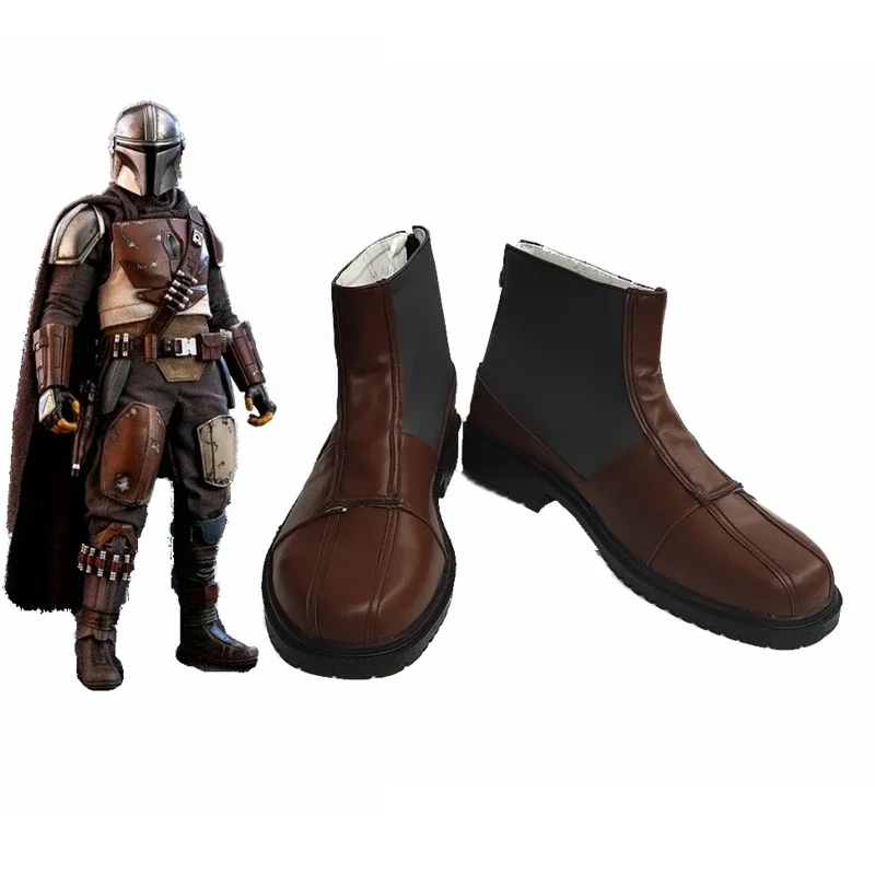 Mandalorian Movie Cosplay Shoes Boots Props Halloween Disguise Din Djarin Cosplay Boots TV Bounty Hunter 1 Adult Men Footwear