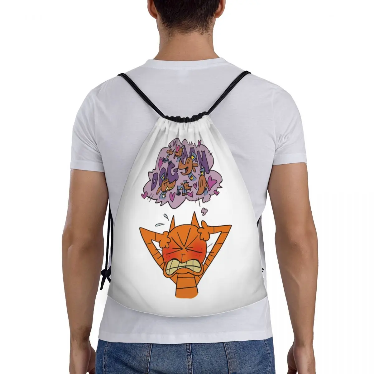 

Dog Man Lil Petey And Big Petey Fan Art Backpacks Fashion Portable Drawstring Bags Sports Bag Book Bags For Travel School