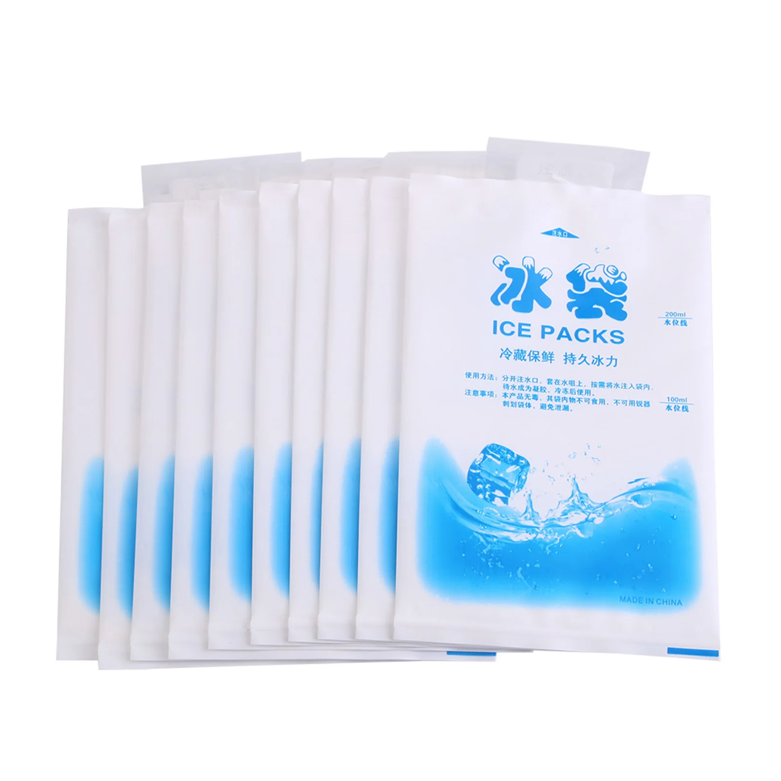 10 stks Herbruikbare Ice Packs Gel Koelzakken Vriezer Gel Pack voor Voedsel Groente Wijn Medisch Industrieel Gebruik Gel Pack Ice Pack