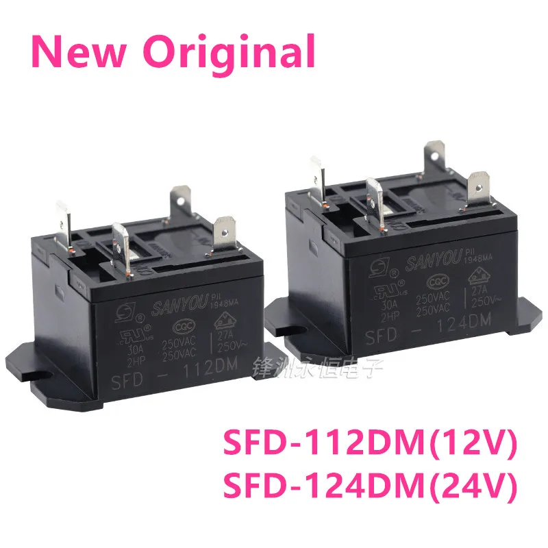 1Pcs New Origina SANYOU SFD-112DM SFD-124DM 4PIN 30A Replaceable HF37F-012-1H HF37F-024-1H 12V 24V Power Relay