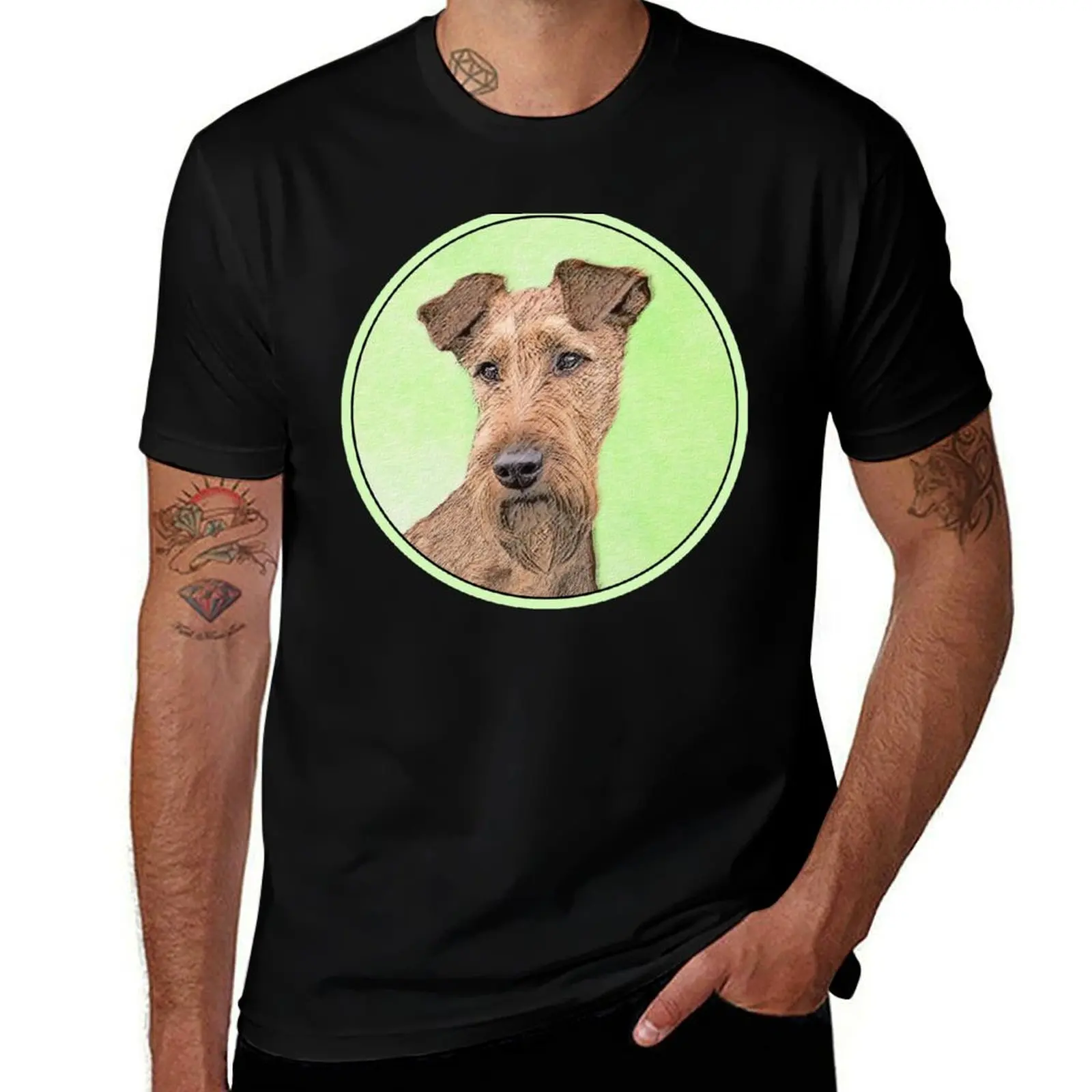 

shirts man - Painting luxury Dog t high T-Shirt Irish brand man Art cotton t Terrier T-Shirt Cute Original shirts quality