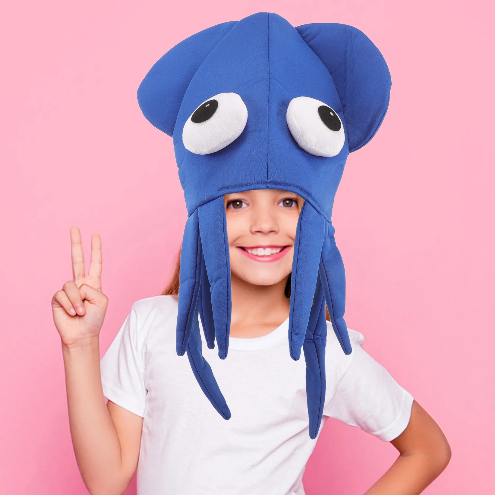

Funny Squid Cartoon Octopus Party Hat for Lightweight Comfortable Breathable Theme Stage
