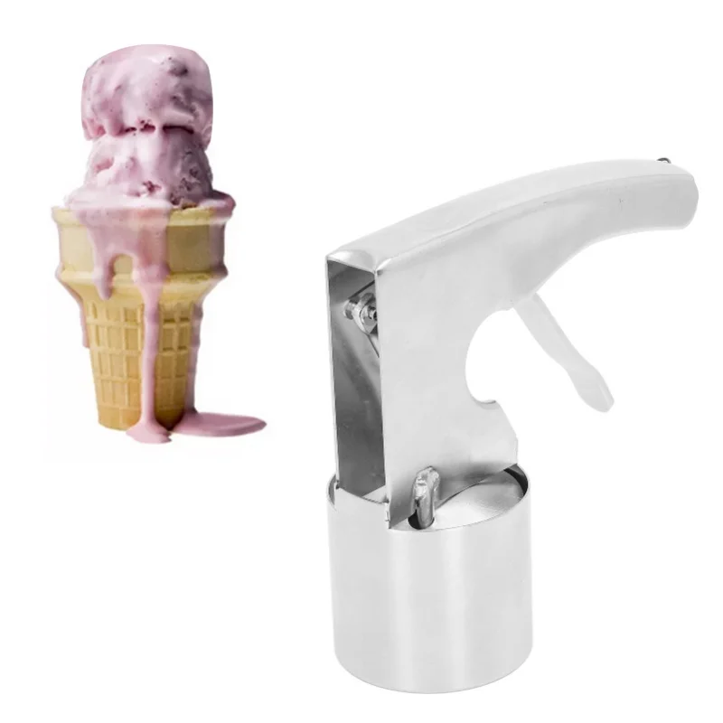 

Совок для мороженого из нержавеющей стали, ложка для мороженого с триггером, старинная модная кухонная утварь
