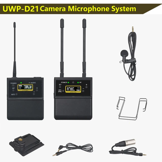 UWP D21 Camera Wireless Microphone Package System UTX-B40 URX-P40 for DSLR  Camera, Camcorder Interviews Live Report - AliExpress