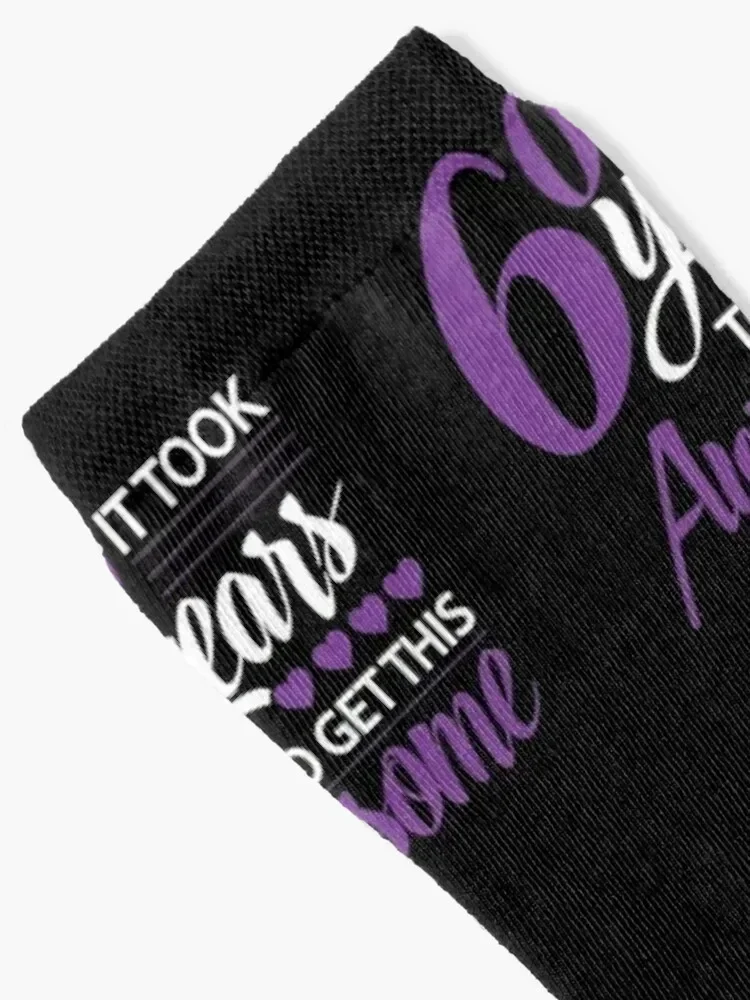 it took 60 years to get this awesome - funny birthday gift for men and women Socks crazy Stockings new year Women Socks Men's