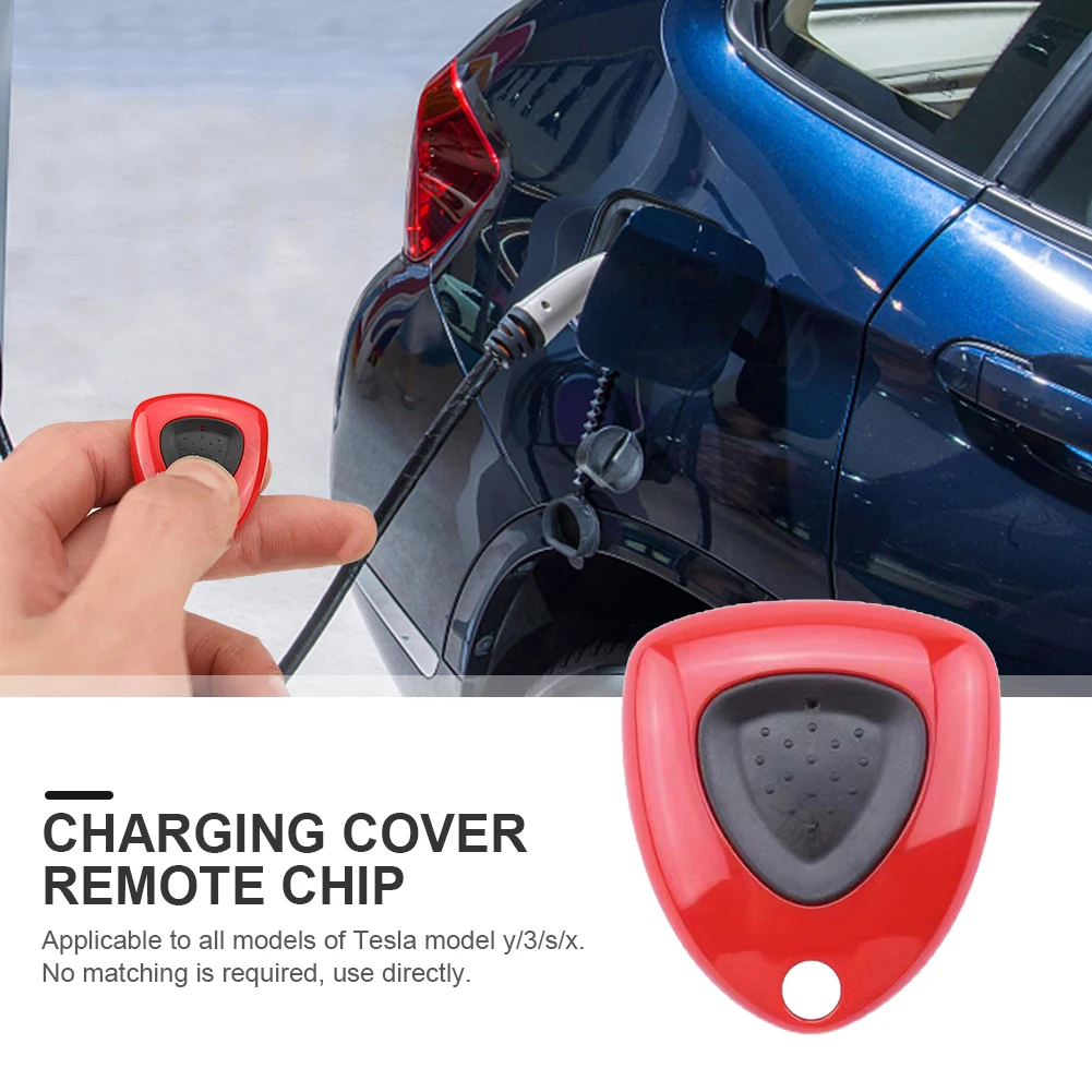 Charging Port Cover Remote Control Chip Direct Use Charging Door Open Close RC Pile Button for for for for TESLA Model Y 3 S X