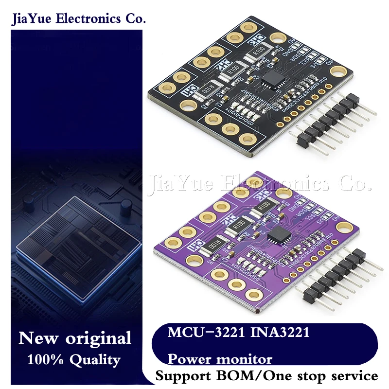 MCU-3221 INA3221 three-way low-side high-side I2C output current power monitor