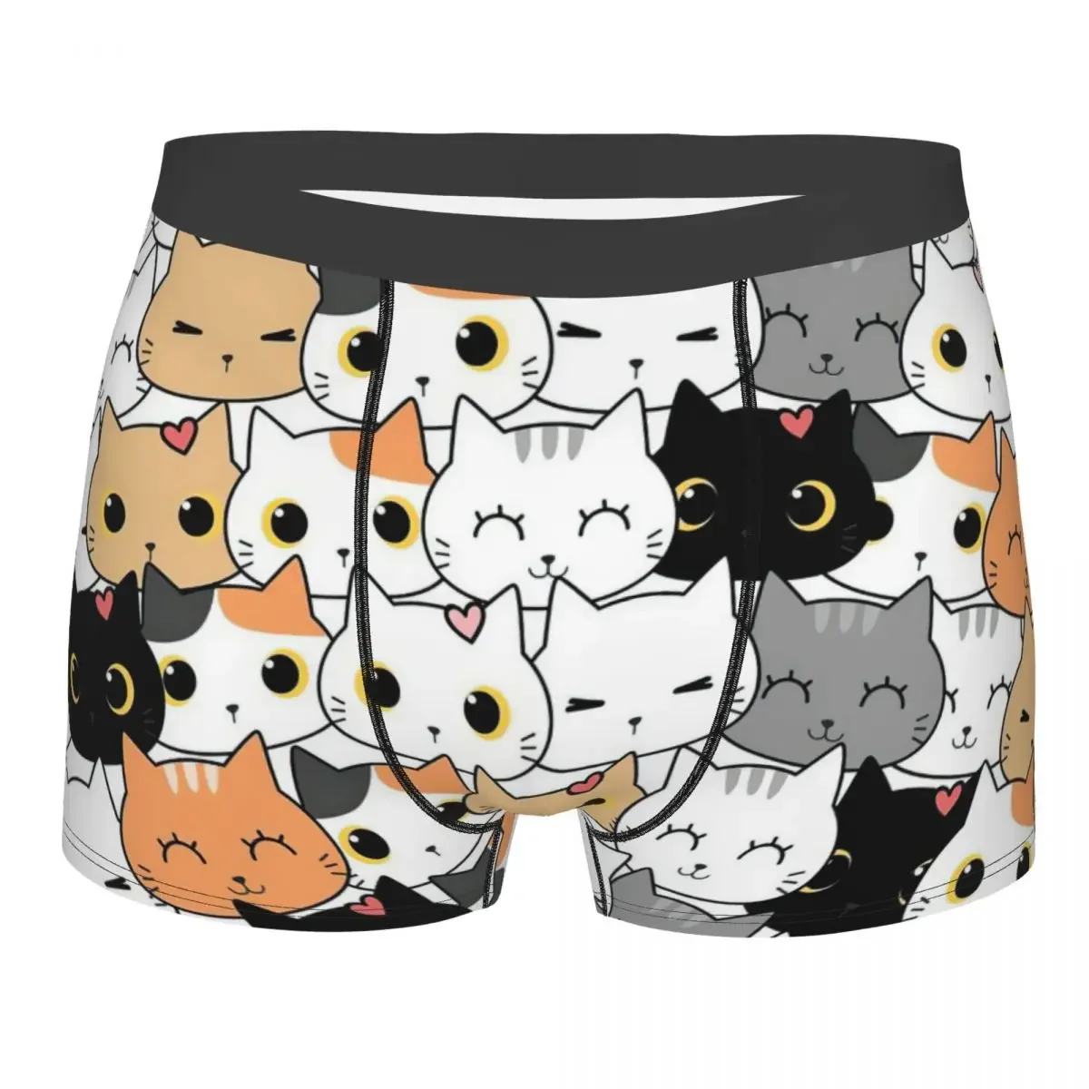 Cute Cat Anime Underpants Homme Panties Shorts Boxer Briefs Male Underwear Sexy