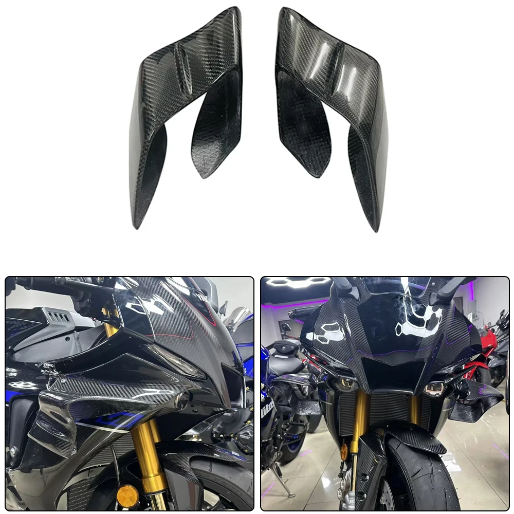 

For Yamaha YZF R3 YZF-25 2019-2023 motorcycle carbon fiber side deflectors spoiler fixed wing fairing accessories