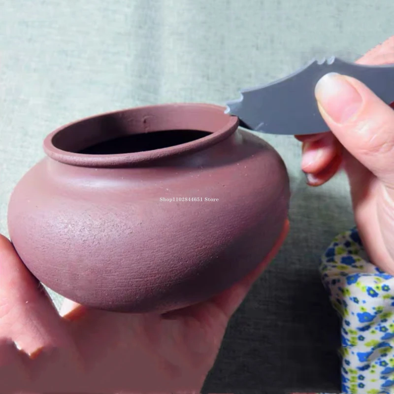 3/4mm Multi-functional Purple Clay Teapot Making Tool DIY Hand-made Imitation Ancient Teapot Stem/lid Mouth Line Auxiliary Tool