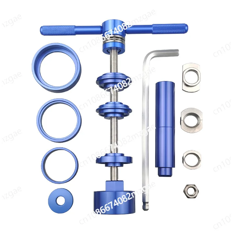 

Bicycle press-in center shaft static installation and disassembly tool set