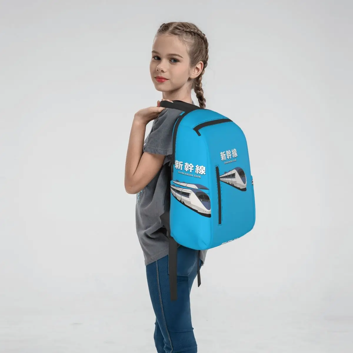 Japanese Shinkansen Bullet Trains Backpack Large Capacity Boys Girls BookBag School Bag Shoulder Bags for Men Women