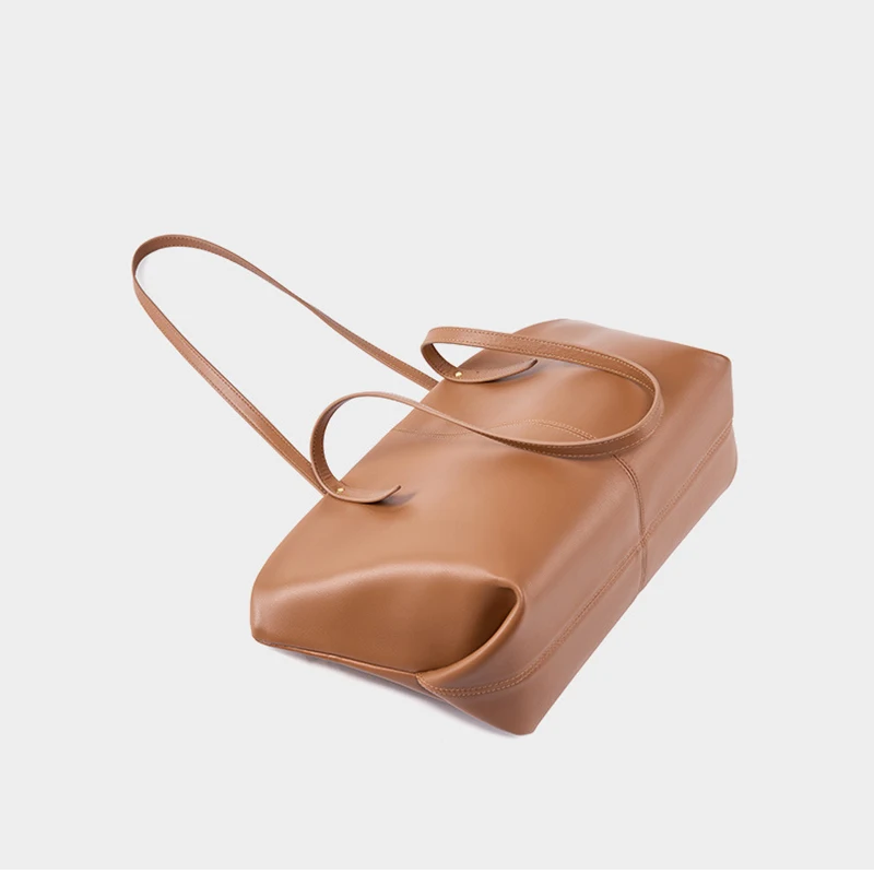 2024 New Stylish Luxury Designer Casual Soft Women\'s Leather Tote Bag Versatile Female Shopping Shoulder Lady Simple Handbag