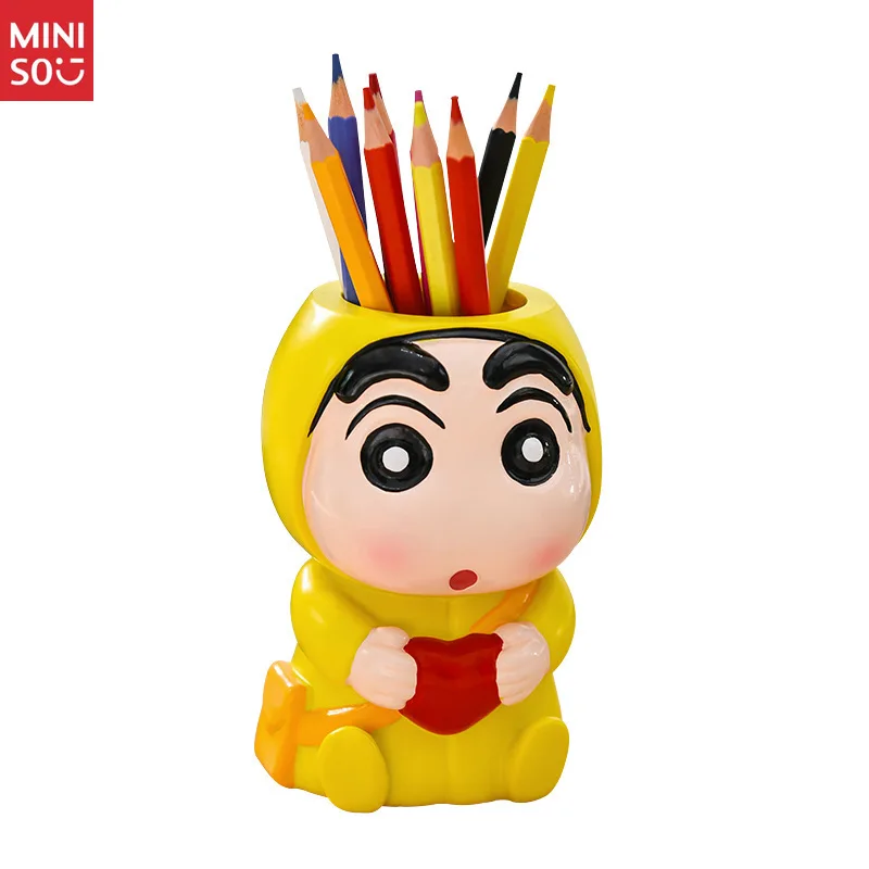 Miniso Crayon Shin-chan Pen Holder & Desk Organizer | Multi-Functional Anime Figure Office Decor, Fun Collectible - Image 5