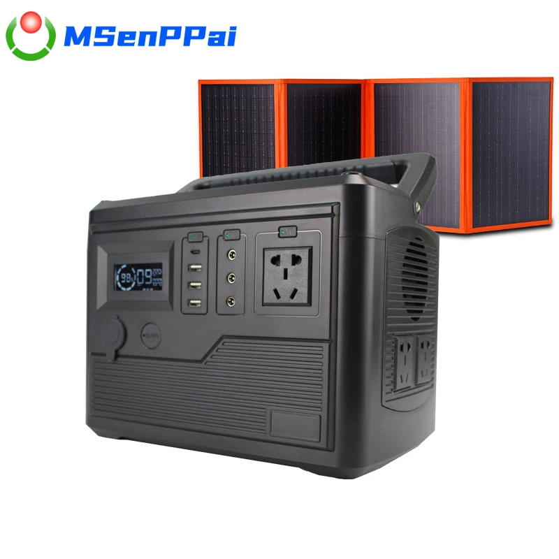 Factory Direct Customized Outdoor Recharge Portable Power Station Energy Storage With Solar Panel  Lithium Battery packfor multi