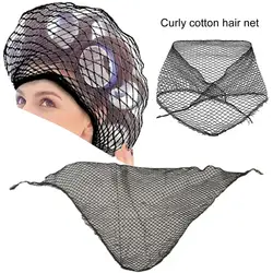 5 pçs prático sono hairnet reutilizável triângulo rede de cabelo rolos alta elasticidade algodão dormir rede de cabelo estilo de cabelo