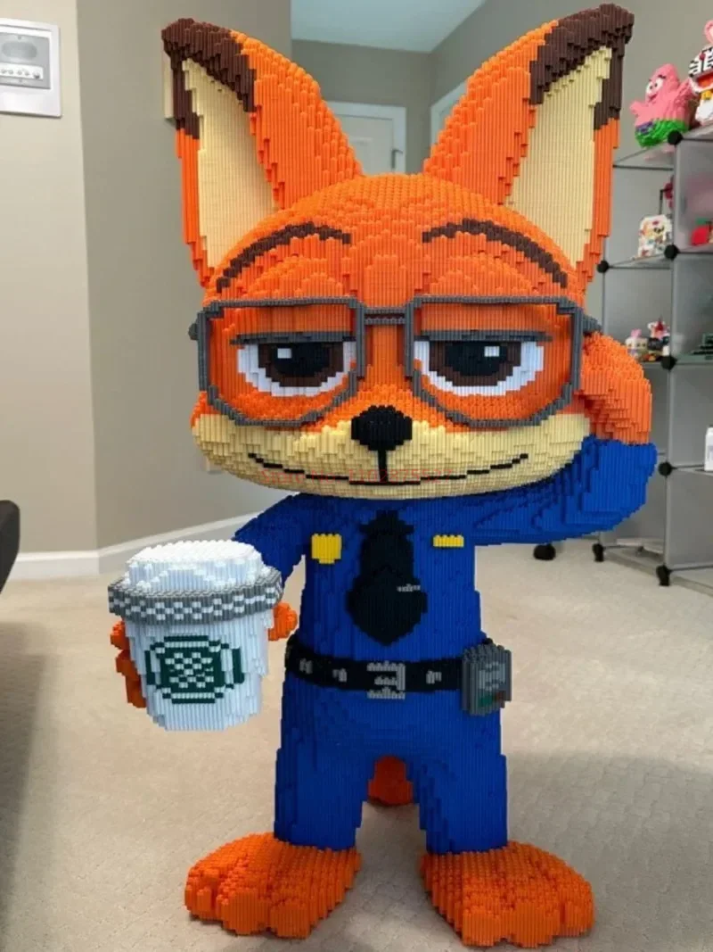 Kawaii Zootopia Building Blocks Nick Children\'S Educational Cartoon Judy Three-Dimensional Assembled Toys Festival Gift