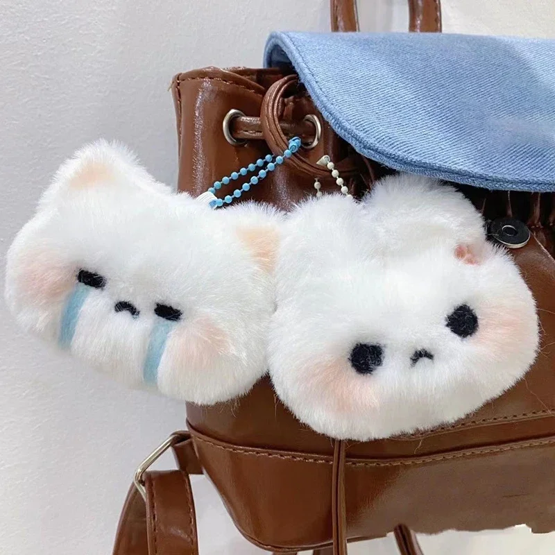 Cute Squeak Plush Keychain Pendant Sweetheart Toy Backpack Bag Pendant Cartoon Soft Doll Key Chains Bag Decoration Couple Gifts