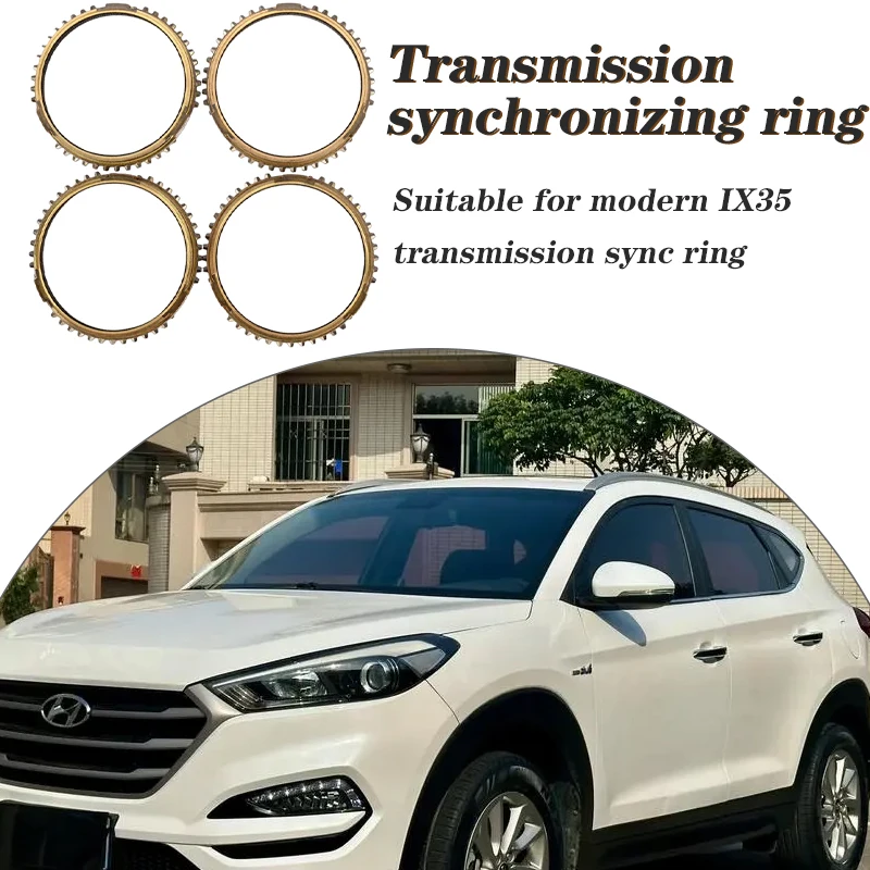 แหวนซิงโครกระปุกเกียร์ 4 ชิ้นสําหรับ Hyundai Tucson IX35 4339432410 FFF 4339432410   รถแชสซีกระปุกเกียร์การเปลี่ยนแหวนซิงโครไนซ์