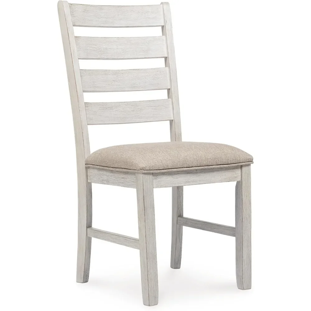 Silla moderna de comedor de granja, 2 unidades, silla de restaurante moderna de mediados de siglo en blanco