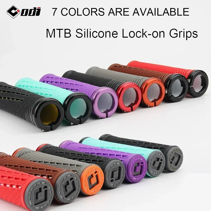 

ODI Carbon Fiber Handle Plugs CF Anti-Slip Silicone Handlebar Bicycle Grips for MTB Bikes Shock Absorption Cycling Accessories